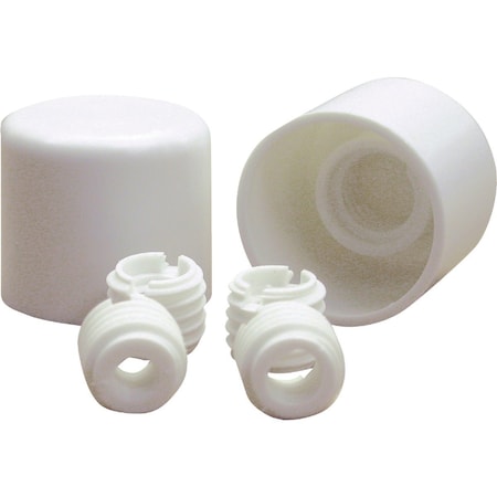 Danco Twister White Plastic Screw-On Toilet Bolt Caps, 2-Ct. 88877