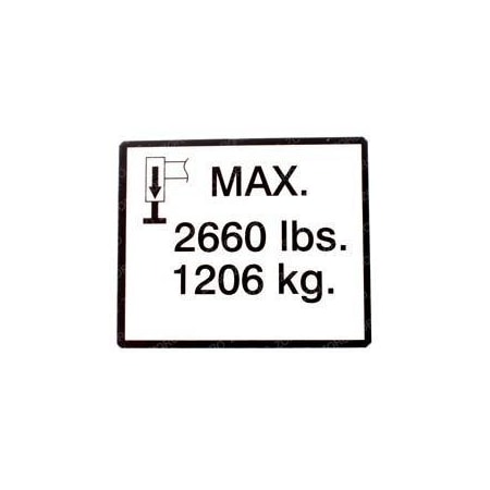 Jlg REPLACEMENT DECAL, PAD LOAD 1706264
