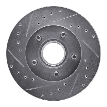 Dynamic Friction Co DFC Brake Rotor - Drilled and Slotted - Silver 631-54111L