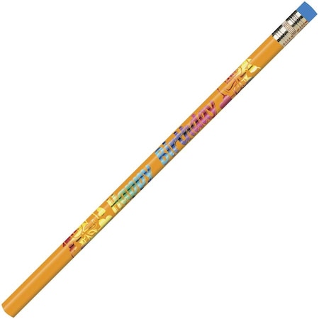 J.R. Moon Pencil Co Happy Birthday Pencils, 12 Per Pack, PK12 7904B