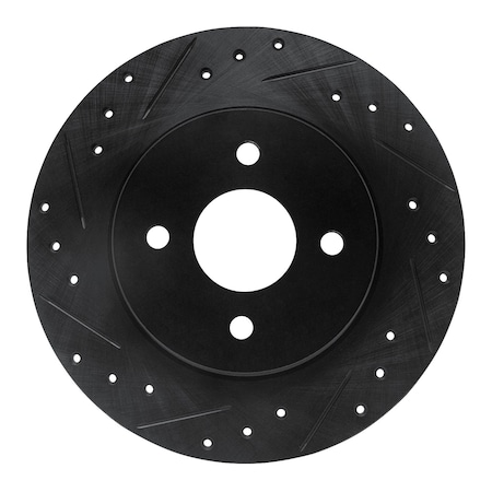 Dynamic Friction Co DFC Brake Rotor - Drilled and Slotted - Black 633-54051L