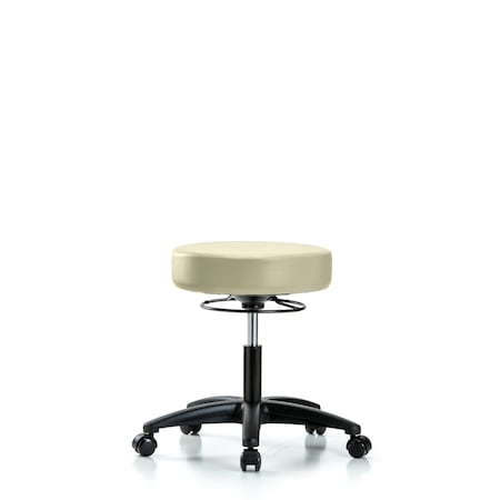 Blue Ridge Ergonomics Desk Stool, Vinyl, Casters, Wht BR-VDHSO-RG-RC-8501