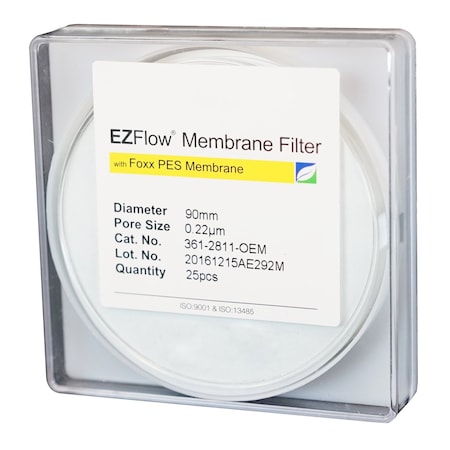 Foxx Life Sciences EZFlow PES Membrane Filters, 0.22 um, 47 mm Diameter Filter Discs, Non-Sterile 50PK 361-2612-OEM