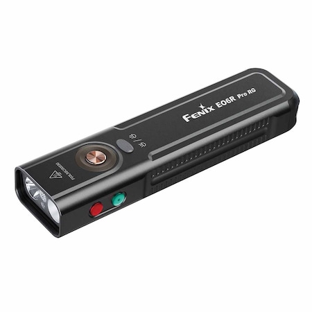 Fenix Lighting Fenix E06R PRO RG Rechargable Flat Flashlight, LED, Red LED, Grn Laser, Lith. Ion, 1600lm, Black E06R PRO RG Black