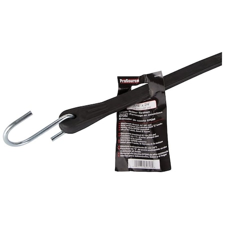 Prosource Tie-Down, 3/4 in W, 24 in L, EPDM Rubber, S-Hook End Fitting, Steel End Fitting FH64088-1