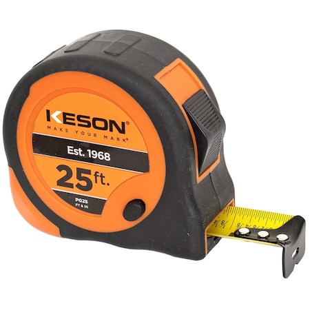 The Brush Man 25ft Tape Measure, 1in Wide, Economy TAPE-MEAS 25