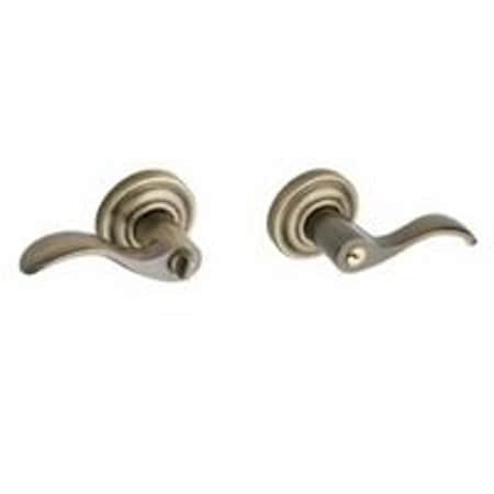 Schlage Accent Series F51A ACC 609 Entry Lever Lockset, Brass, Antique Brass F51A  ACC 609