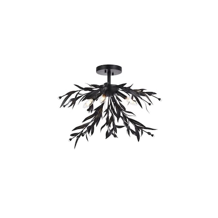 Cling 23 in. Priscilla Flush Mount in Black CL3485691