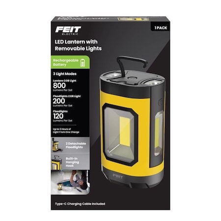 Feit Electric Feit 1000 lm LED Rechargeable Hanging Hook Work Light LANRFL1000
