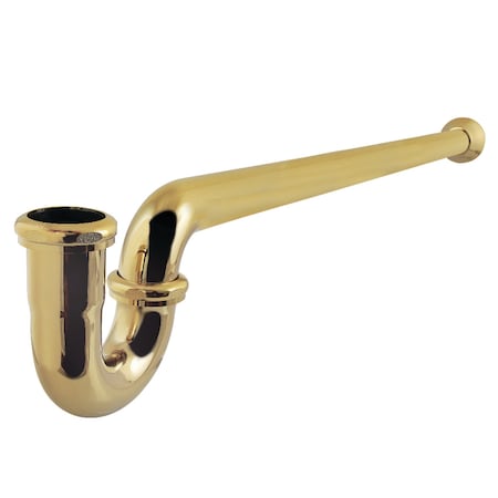 Kingston Brass 1-1/4, or 1-1/2 x 1-1/2 in. P-Trap with Bell Flange, 24 in. Length, 18 Gauge, Polished Brass CC7242