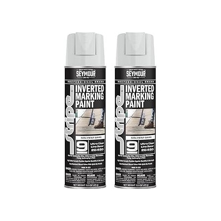 Seymour Midwest Stripe 9-Series Inverted Ground Marking Paint, Ultra Clear net 17oz., 2PK 20650-2