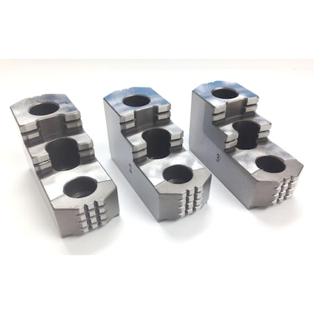 Taiki Taiki 3 Piece 10" 1.5mm X 60 Degree Best-Grip Hard Jaw Set 3900-4675