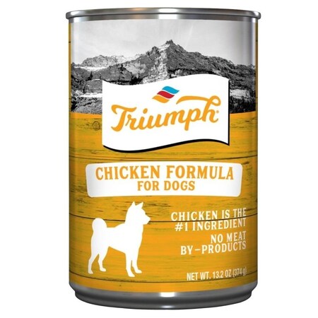 Triumph Dog Food, Chicken Flavor, 14 oz Can 6600391