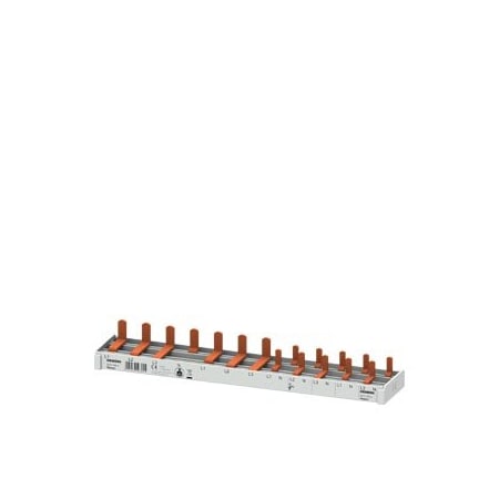 Siemens compact Pin Busbar, 10mm2 connection: 3p/N RCCB N-right 1x RCCB 4-pole+1x MCB 5ST3785-0