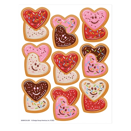 Eureka LOVE Valentine's Day Giant Stickers, 36-Piece Set, 12PK 650812
