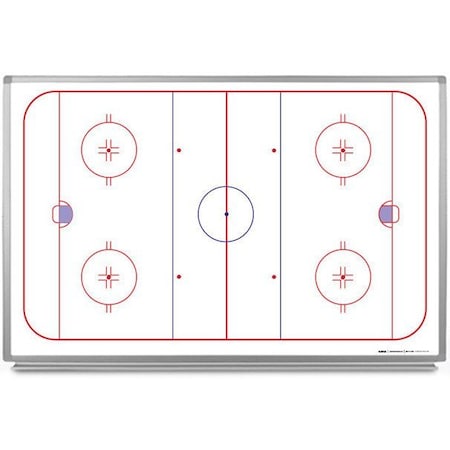Creative Safety Supply Hockey Playboard Whiteboard, 60in x 40in WB10146-60