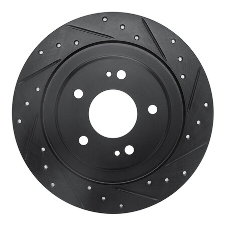 Dynamic Friction Co DFC Brake Rotor - Drilled and Slotted - Black 633-72063R