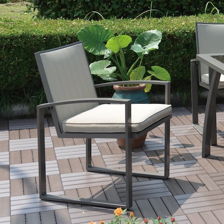 Hospitality Rattan Patio Moldova 7-Piece Dining Set PRP-8501-GRY-7PC