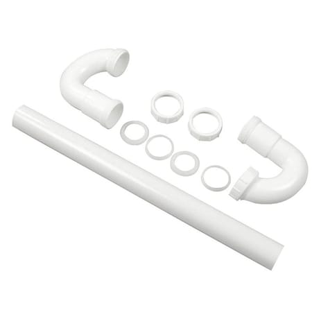Danco S-Trap, 1-1/2 in, Slip, Plastic, White 94007