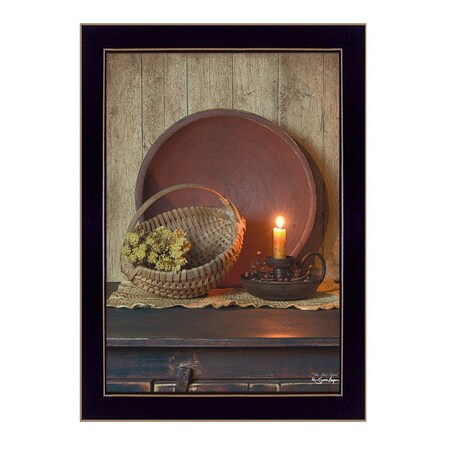 Homeroots The Red Bowl 2 Black Framed Print Wall Art 406749