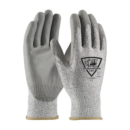 G-Tek Economy Seamless Knit A2 PolyKor Blended Glove w/PU Coated Flat Grip on Palm&Fingers, 12PK 10801