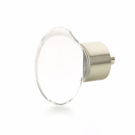 Schaub City Lights Oval Glass Knob Satin Nickel Finish 60-15