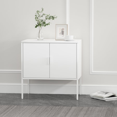 Manhattan Comfort Ava 23.6in Accent Cabinet in White AF005-WH