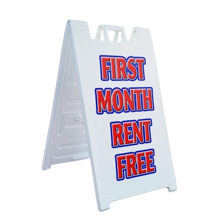 Signmission First Month Rent Free, A-Frame & 2 Decals Installed, Heavy-Duty Plastic Frame SBHD-D-2436-First Month Rent Free