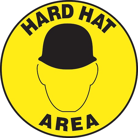 Accuform Slip-Gard Round Floor Sign, 17 in H, 17 in W, Vinyl, Circle, English, MFS232 MFS232