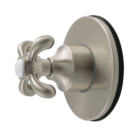 Kingston Brass Single-Handle Six-Way Diverter Valve with Round Trim Kit, Brushed Nickel KS4038TX