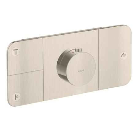 Axor ONE Thermostatic Module Trim for 3 Functions in Brushed Nickel 45713821