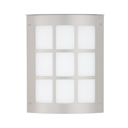 Besa Lighting Besa Outdoor Moto 11 Grid Silver White Acrylic 1x5W LED MOTO11GR-WA-LED-SL