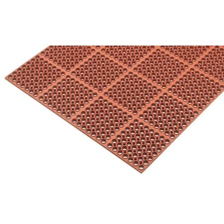 Mats Matting, Rubber, 3 ft W x 10 ft L, Red KM
