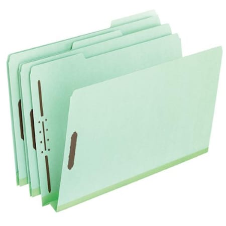 Officespace Pressboard Folder With Fasteners - Green, 4PK OF3249014