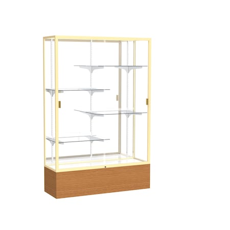 Ghent Floor Display Case 48x72x16, Mirror, Champange 2074MB-GD-MK