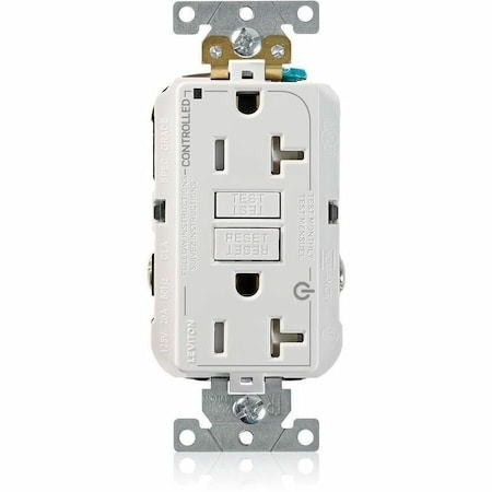 Leviton Plugs&Rcptcls, 20A, 125VAC, Wht, Polycarb G5362-2TW