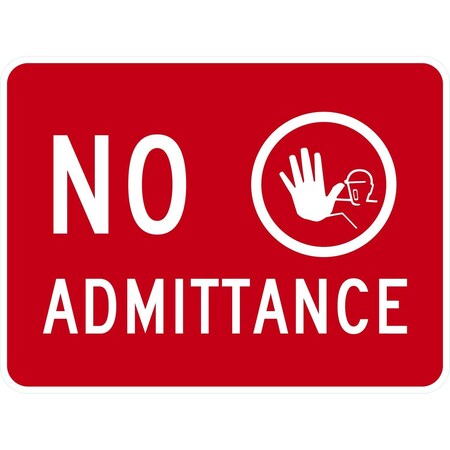Lyle No Admittance (W/Graphic), 24x18, Non-Reflective, Red G-12166-NA_24x18