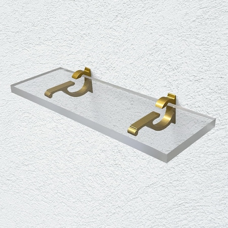Fab Glass And Mirror Acrylic Shelf 6 x 18inces Bronze Bracket 3/4in Thickness Acrylic Pack of 1 AS19CC-6x18BR1P