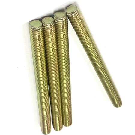 Zmg Fasteners Plus 1/4 - 28 X 24" FULLY THREADED STRAIGHT ROD SAE GR 8 J429 ZINC TRIVALENT YELLOW 2045953
