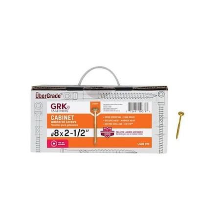 Grk CABINET SCREW #8X1-1/2 in. L 10079
