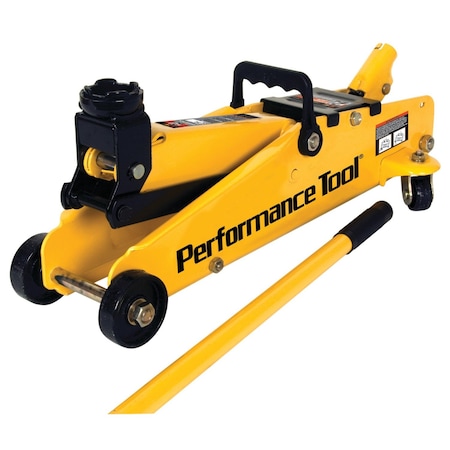 Perform Tool Jack Floor Jack; Hydraulic; 5000 Pound Capacity; 5 To 151/2 In Lift Height; Yellow; Steel W1640