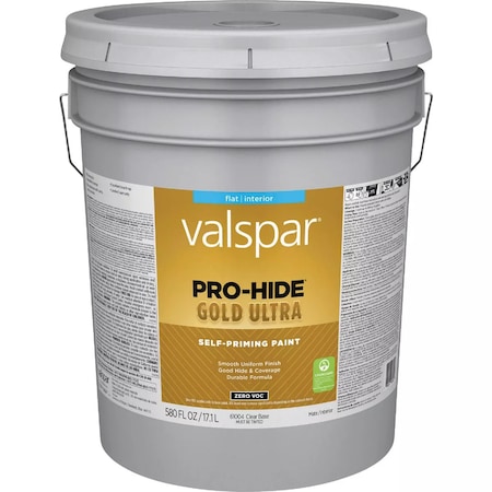 Valspar Pro Hide Gold Ultra Zero VOC Flat Interior Paint Clear Base 5 Gal. 028.0061004.008