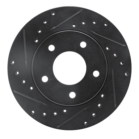 Dynamic Friction Co DFC Brake Rotor - Drilled and Slotted - Black 633-47019L