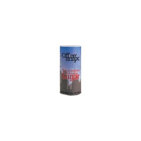 Office Snax Granulated Sugar Canister, 20 oz (567 g), Granulated Sugar, 24PK 19