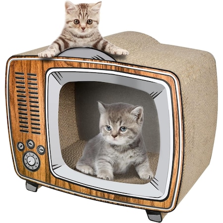 Ipower ScratchMe Cat Scratch board, Television Shape PTFURNSCRATPADTV