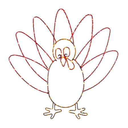 Celebrations Multicolored LED Prelit Turkey Silhouette Window Decor 14-03021A