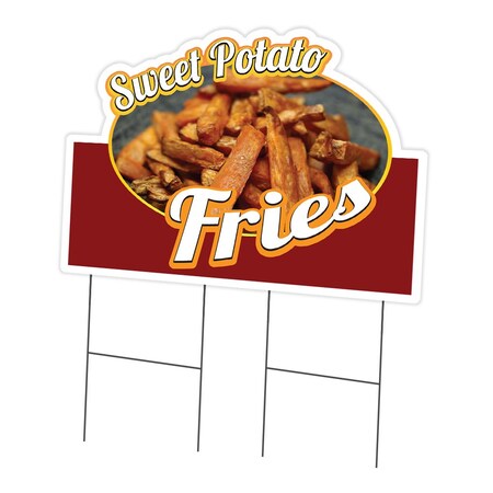 Signmission Sweet Potato Fries Die Cut Yard & Stake plastic coroplast window, 2436-Sweet Potato Fries C-DC-2436-DS-Sweet Potato Fries19