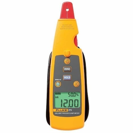 Fluke Digital Clamp Meter, Dual Backlit, 99 mA A, 0.3 in (8 mm) Jaw Capacity, CAT II 300V Safety Rating FLUKE-771