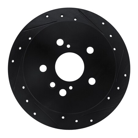 Dynamic Friction Co DFC Brake Rotor - Drilled and Slotted - Black 633-76130R