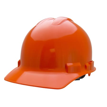Duo Safety Hard Hat, Ratchet, 4 Point, Orange H24R8